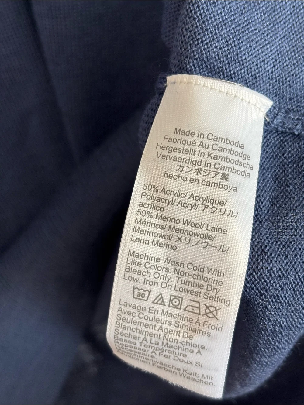 J.Crew Merino Wool Blend Crewneck Sweater Blue Size M